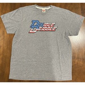 Double Dribble Retro Basketball Nes Nintendo - Homage T Shirt Mens Size XL Gray